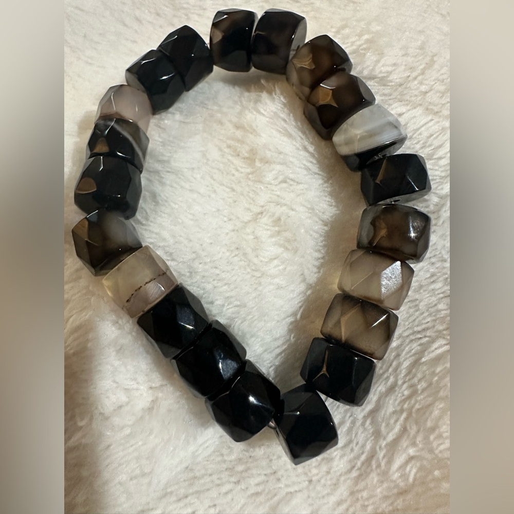 Chico’s chunky Black Beaded Bracelet